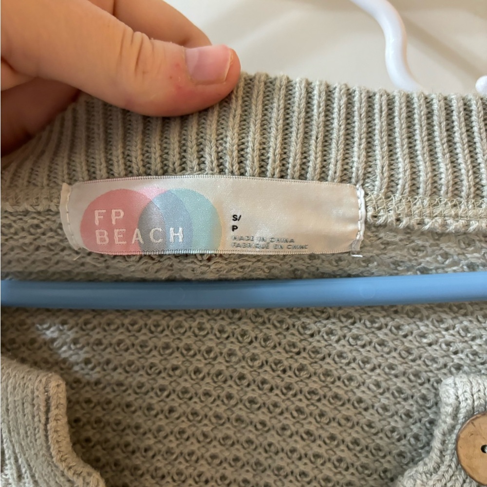 Free People Hailee Sweater Set - size small - color: salt water khaki - Picture 5 of 6